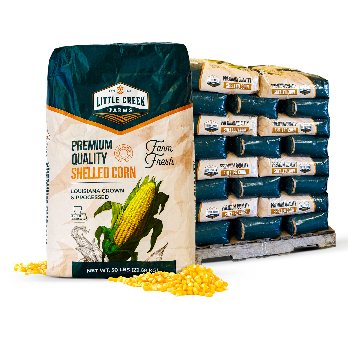 1 Ton Pallet of Corn LittleCreek Farms